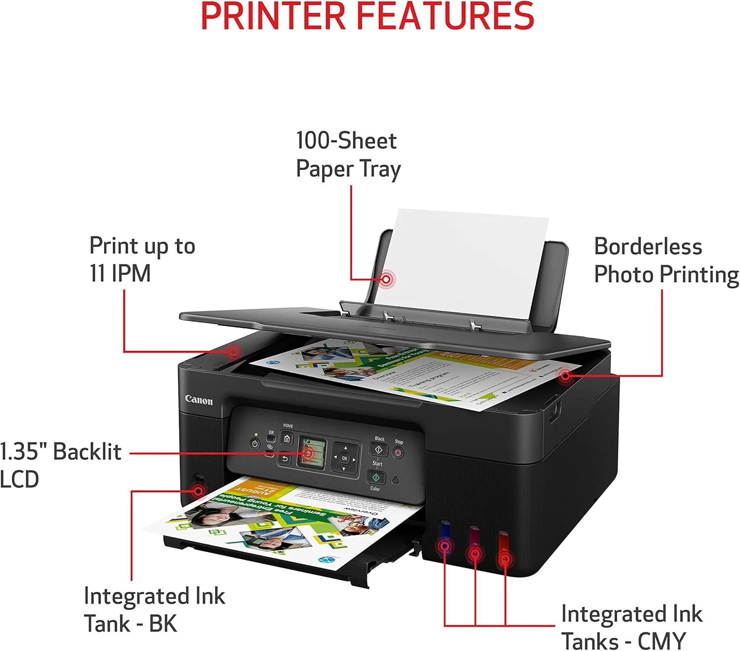 Canon PIXMA G3270 MegaTank Wireless All-in-One Inkjet Printer