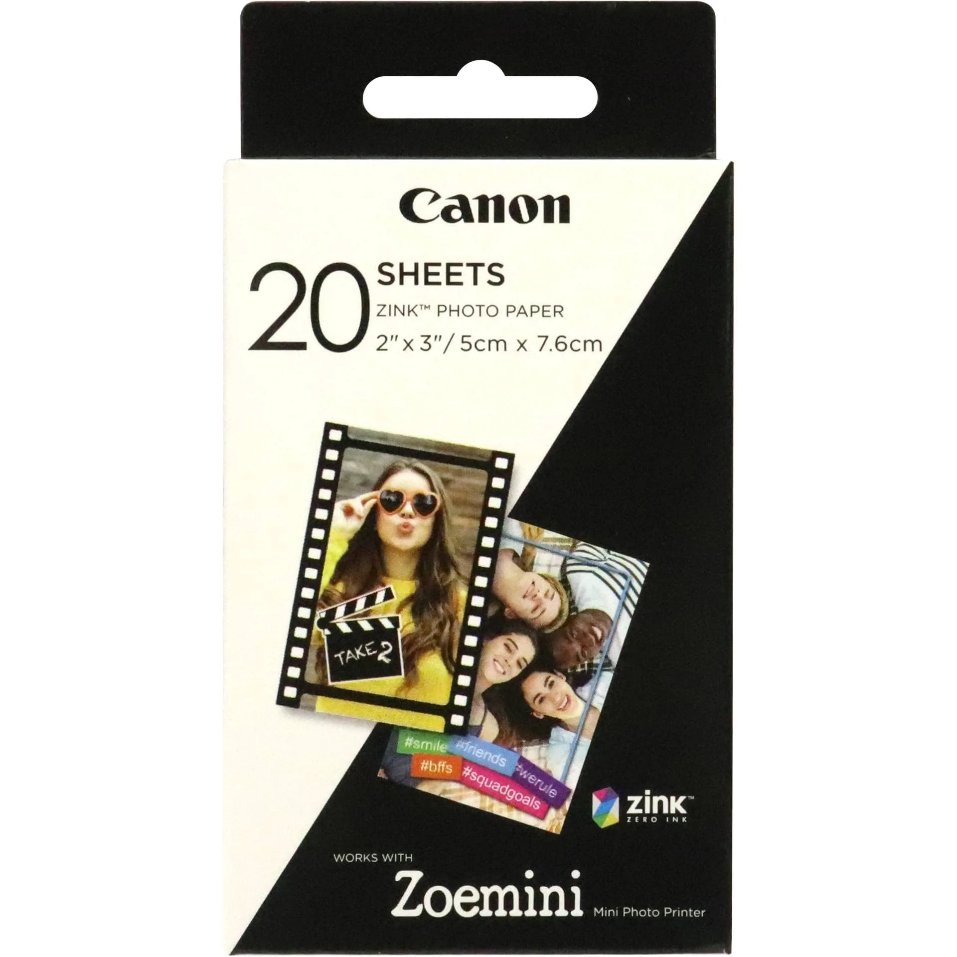CANON ZINK Photo Paper Pack 2 x 3-inch Glossy Peel-Off Adhesive