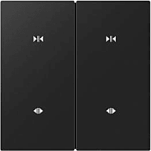 2 Gang Curtain Switch（EU/black)