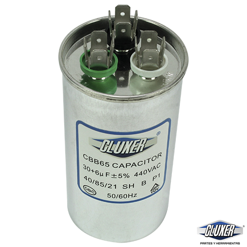 Capacitor De Trabajo, 30/6Mf, 440V -5%, 50/60Hz / Cluxer - CXC440306