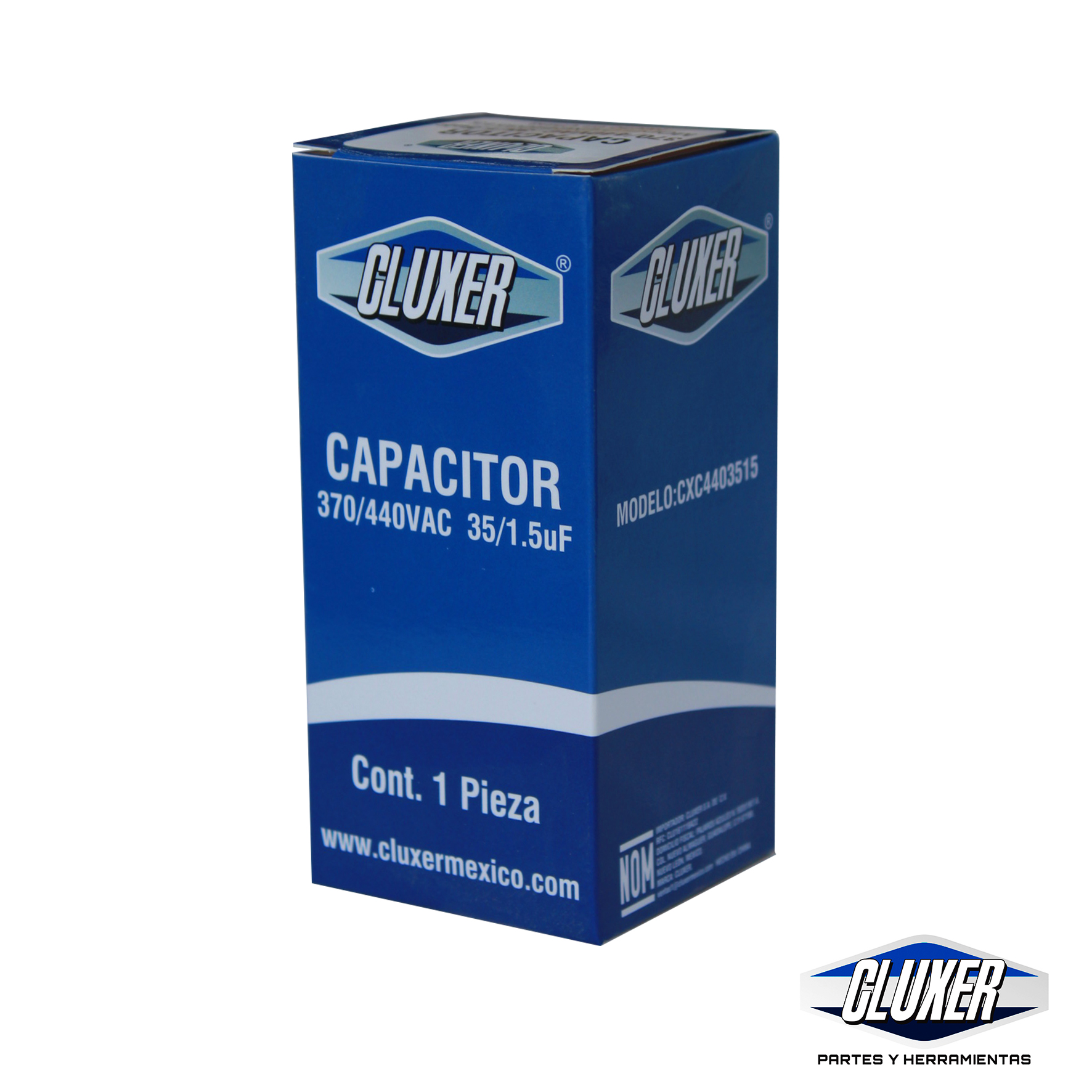 Capacitor De Trabajo, 35/1.5Mf, 440V -5%, 50/60Hz / Cluxer - CXC4403515
