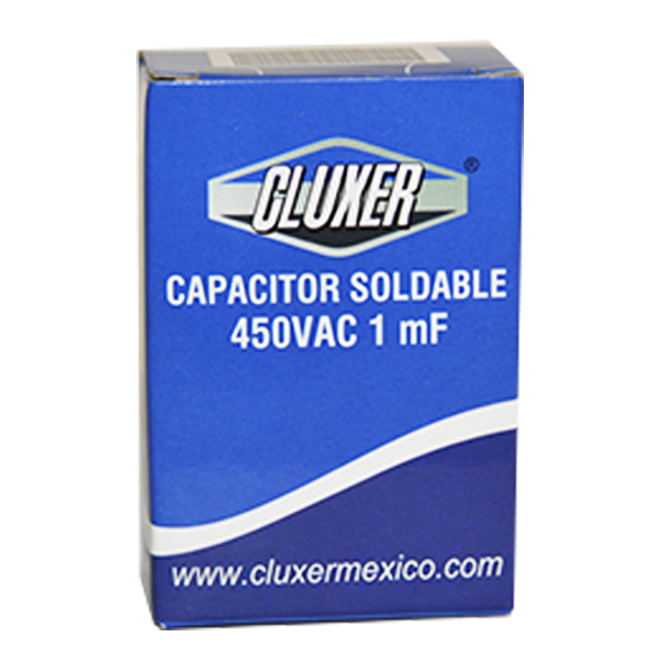Capacitor 1Mf 450 Vac Soldable Para Motor Electronica / Cluxer - CXCSOL4401