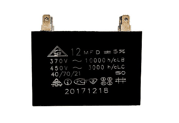 Capacitor de Trabajo, Ventilador 12MFD 370/450Vac - CT-12