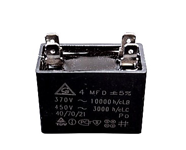 Capacitor de Trabajo, Ventilador 12MFD 370/450Vac - CT-12
