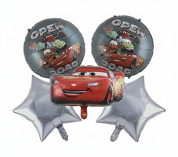 Car theme Foil balloons 5 Pcs Set