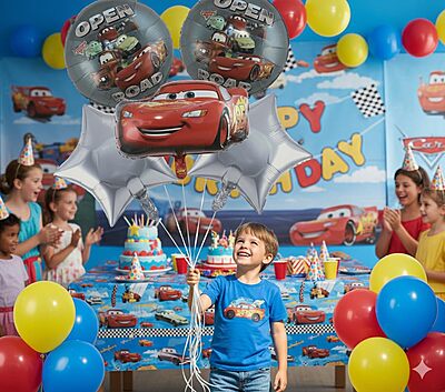 Car theme Foil balloons 5 Pcs Set