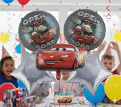 Car theme Foil balloons 5 Pcs Set
