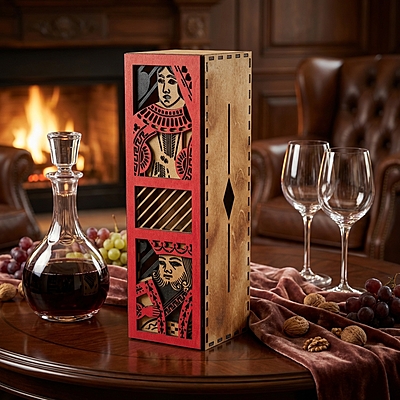 Playing Cards Wooden Wine Box