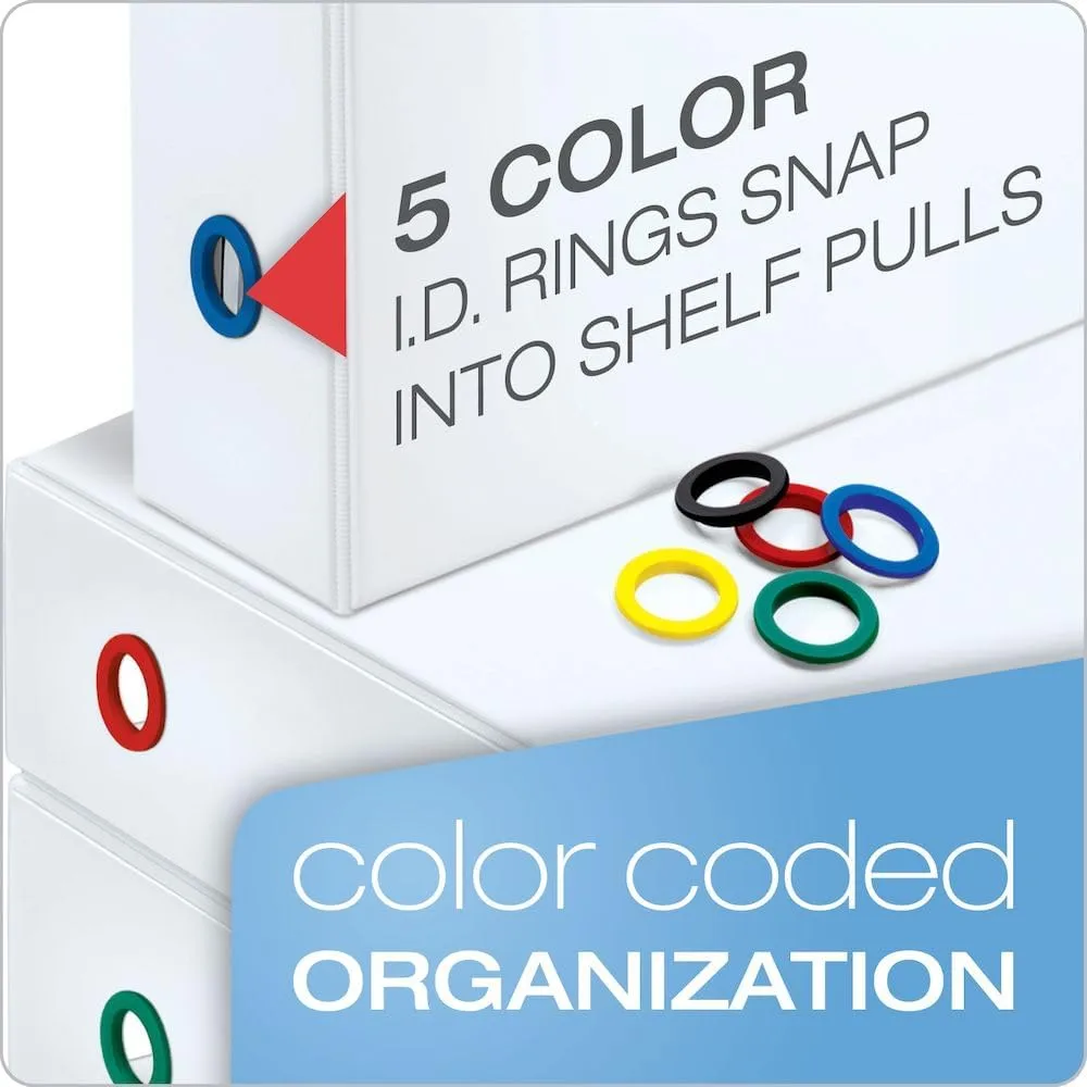 Cardinal FreeStand 3-Inch Slant D-Ring Binder, White, ONE-TOUCH Easy-Open