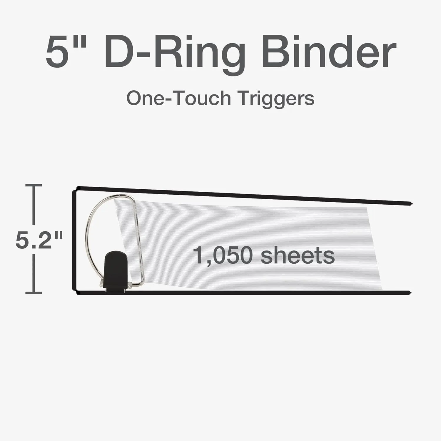 CARDINAL Premier Easy-Open ONE-TOUCH ClearVue Locking Slant-D Ring Binder