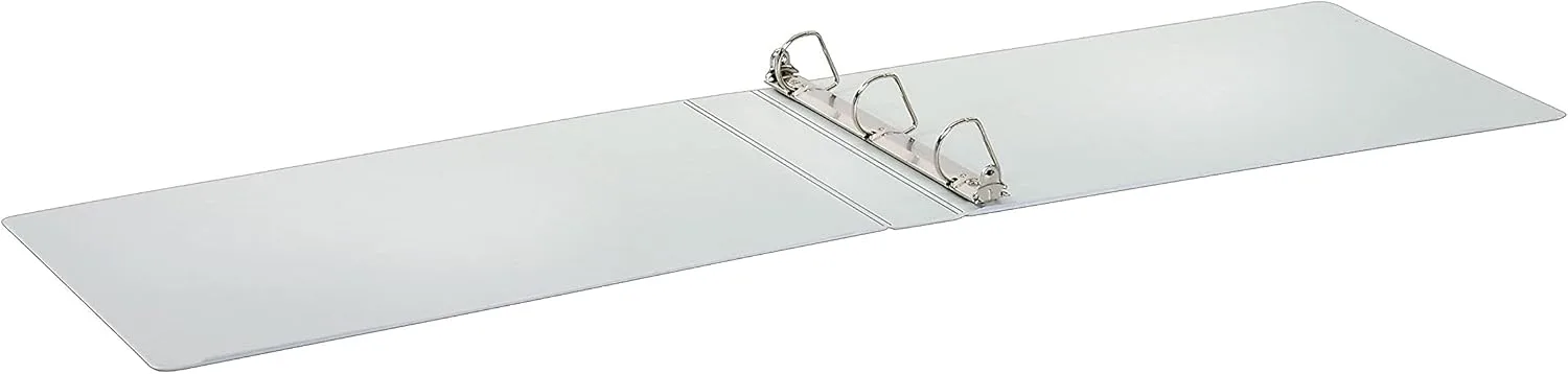 CARDINAL ClearVue Slant-D D-Ring Tabloid Binder, 11 x 17, White