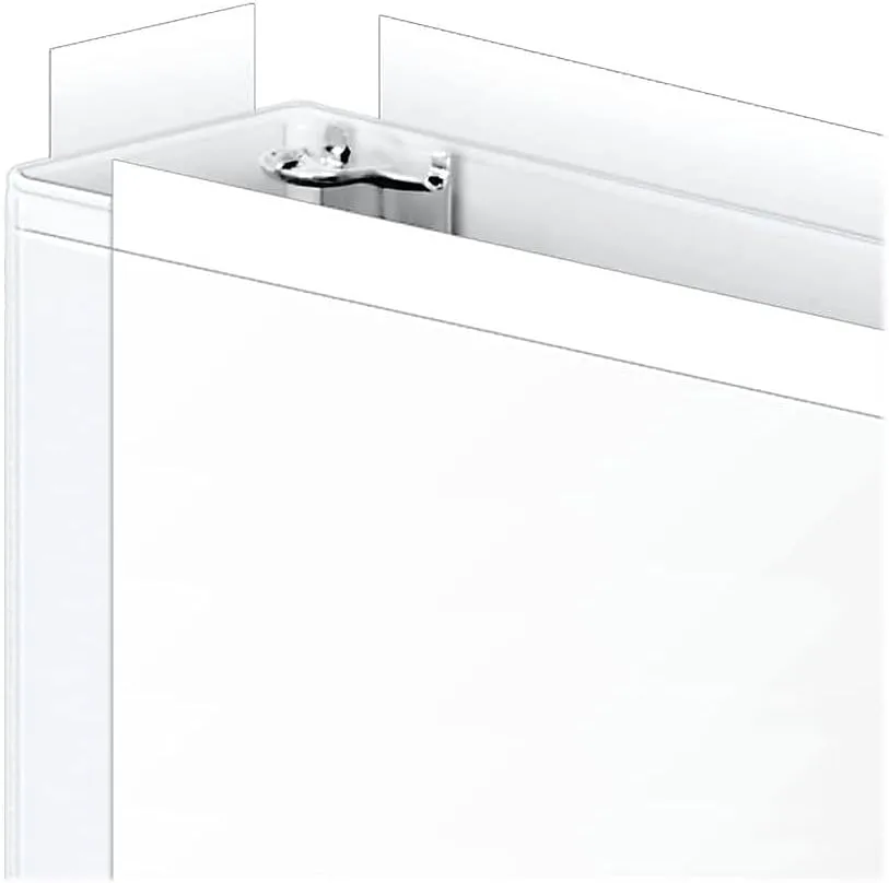 CARDINAL ClearVue Slant-D D-Ring Tabloid Binder, 11 x 17, White
