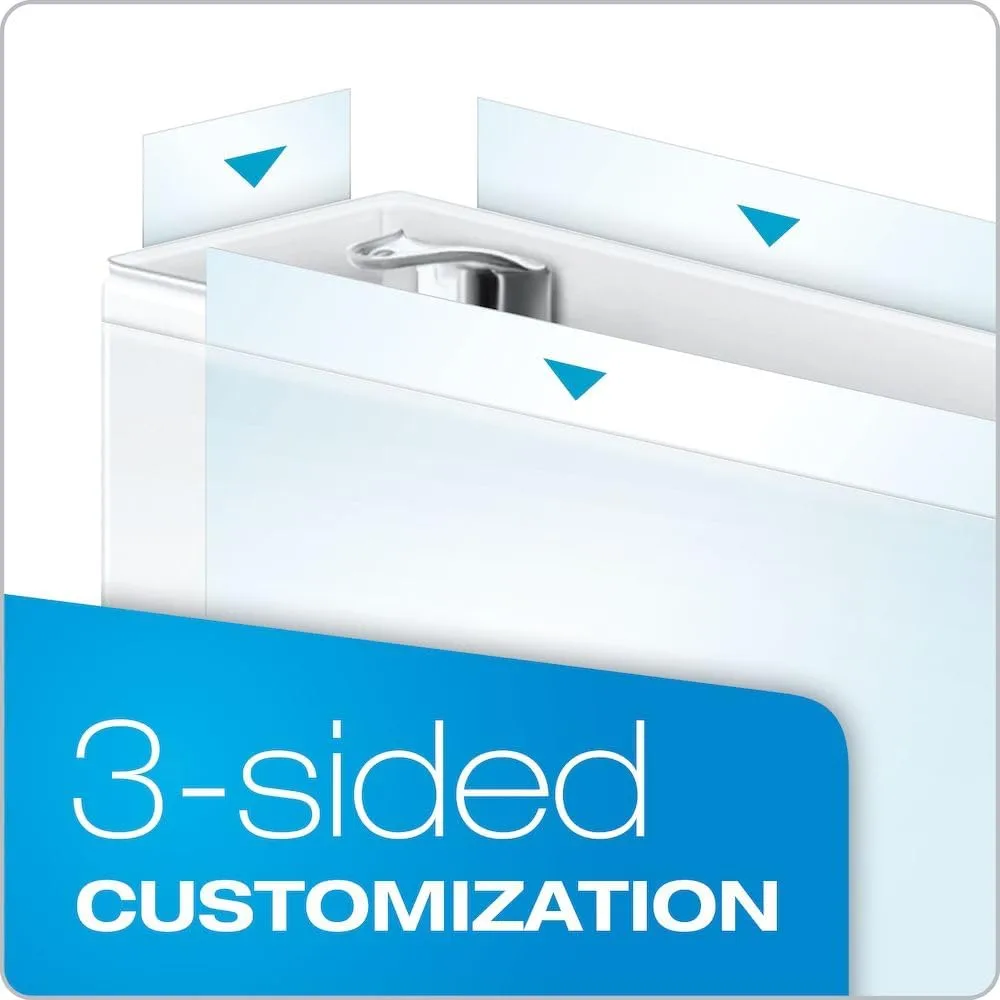 CARDINAL ClearVue Slant-D D-Ring Tabloid Binder, 11 x 17, White