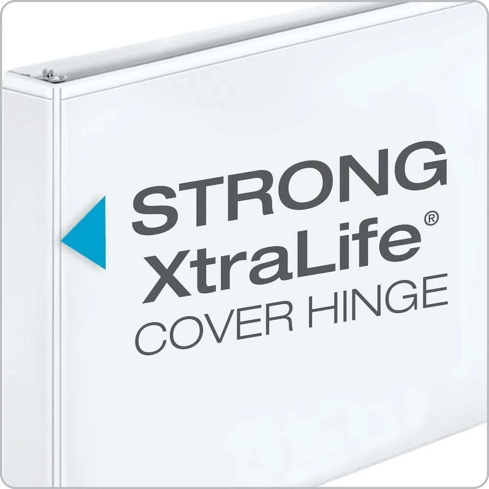 CARDINAL ClearVue Slant-D D-Ring Tabloid Binder, 11 x 17, White