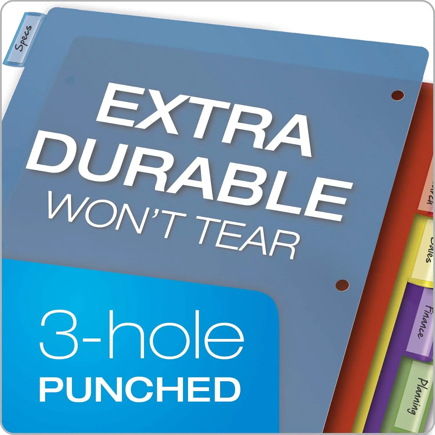 Cardinal 84019 Poly Index Dividers, Letter, Multicolor, 8-Tabs/Set, 4 Sets/Pack 8-1/2 x 11