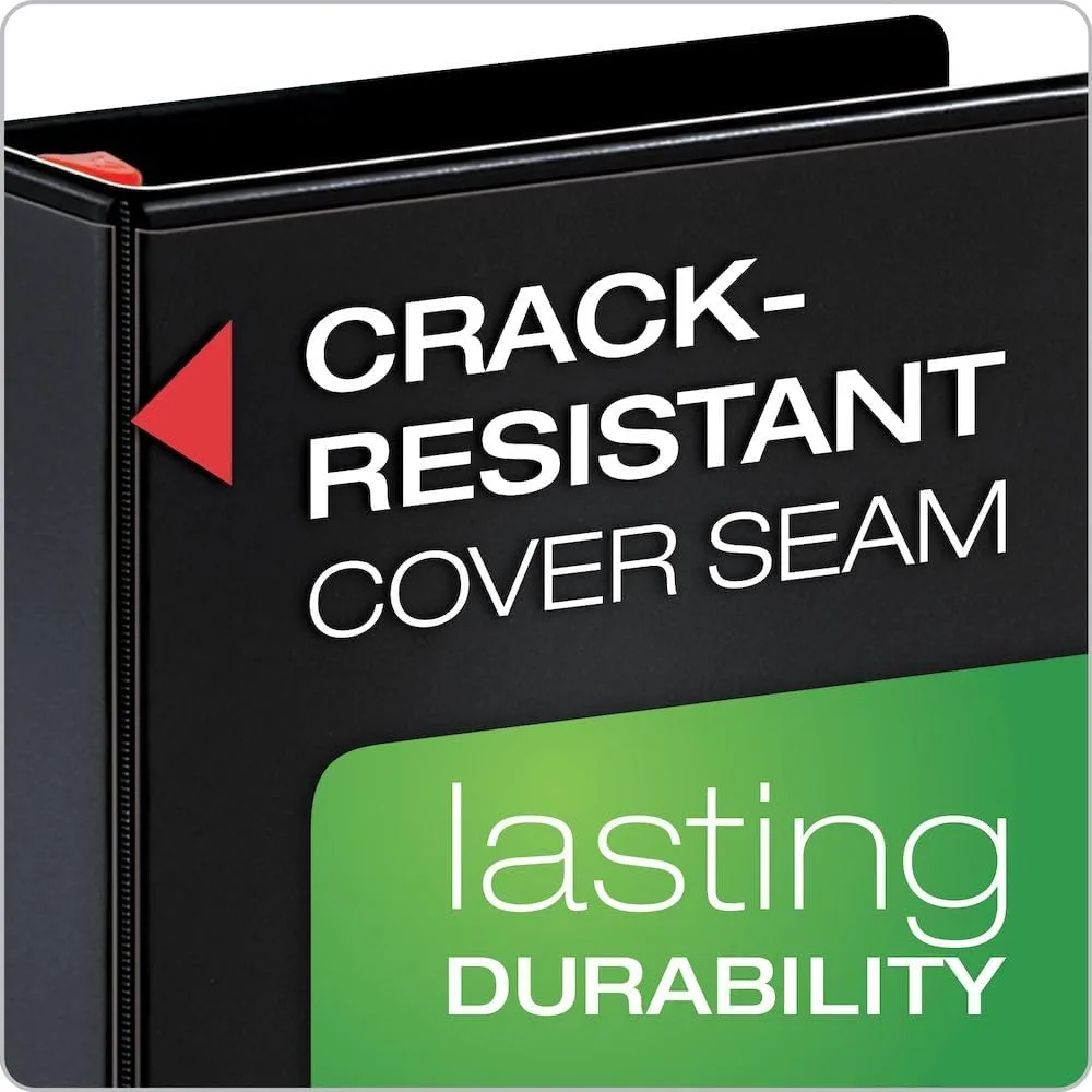 Cardinal XtraLife ClearVue 3-Ring Locking Slant-D Binder, 5 Inch, 11 x 8.5, Black