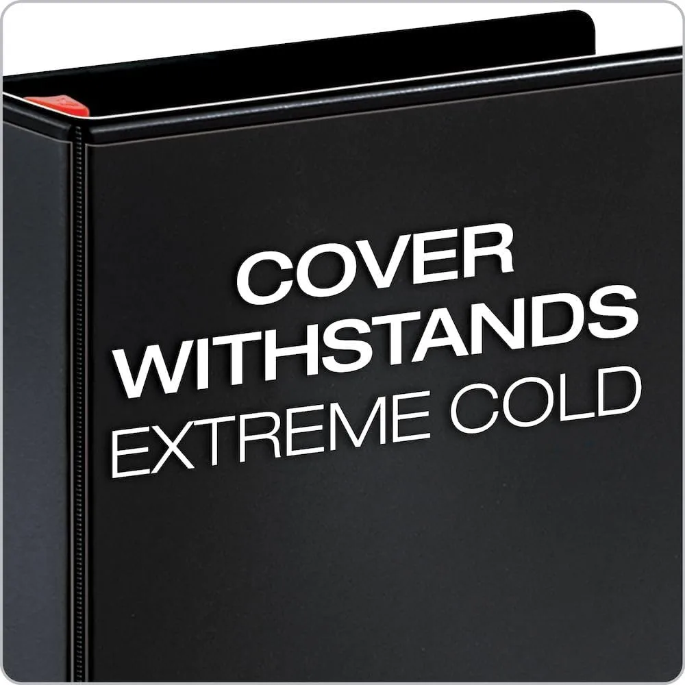 Cardinal XtraLife ClearVue 3-Ring Locking Slant-D Binder, 5 Inch, 11 x 8.5, Black