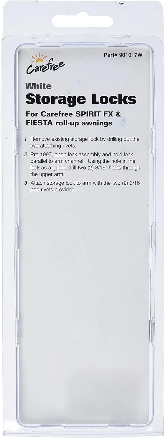 Carefree 901017W White Storage Lock