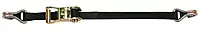 CargoBuckle F14060 Ratchet Strap Tie-Down with Double J-Hooks and Keeper - 1" x 12'