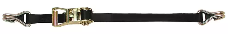 CargoBuckle F14060 Ratchet Strap Tie-Down with Double J-Hooks and Keeper - 1" x 12'