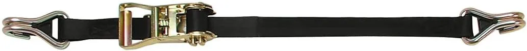 CargoBuckle F14060 Ratchet Strap Tie-Down with Double J-Hooks and Keeper - 1" x 12'