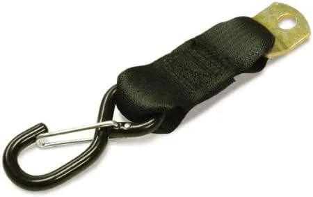CargoBuckle F14086 S-Hook Adapter Strap for Tie-Downs (2-Pack, Black)