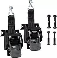 CargoBuckle F18816 Ladder Rack Tie-Down System, Square Mount Self Retracting Ratchet Straps for Trucks