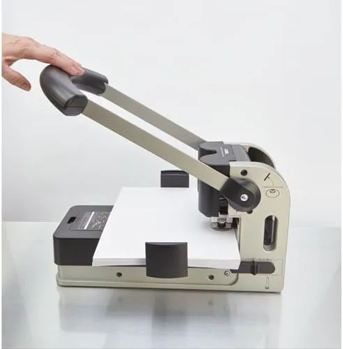 CARL XHC 2300N Extra Heavy-Duty 2-Hole Punch, 300-Sheet, Black & Silver