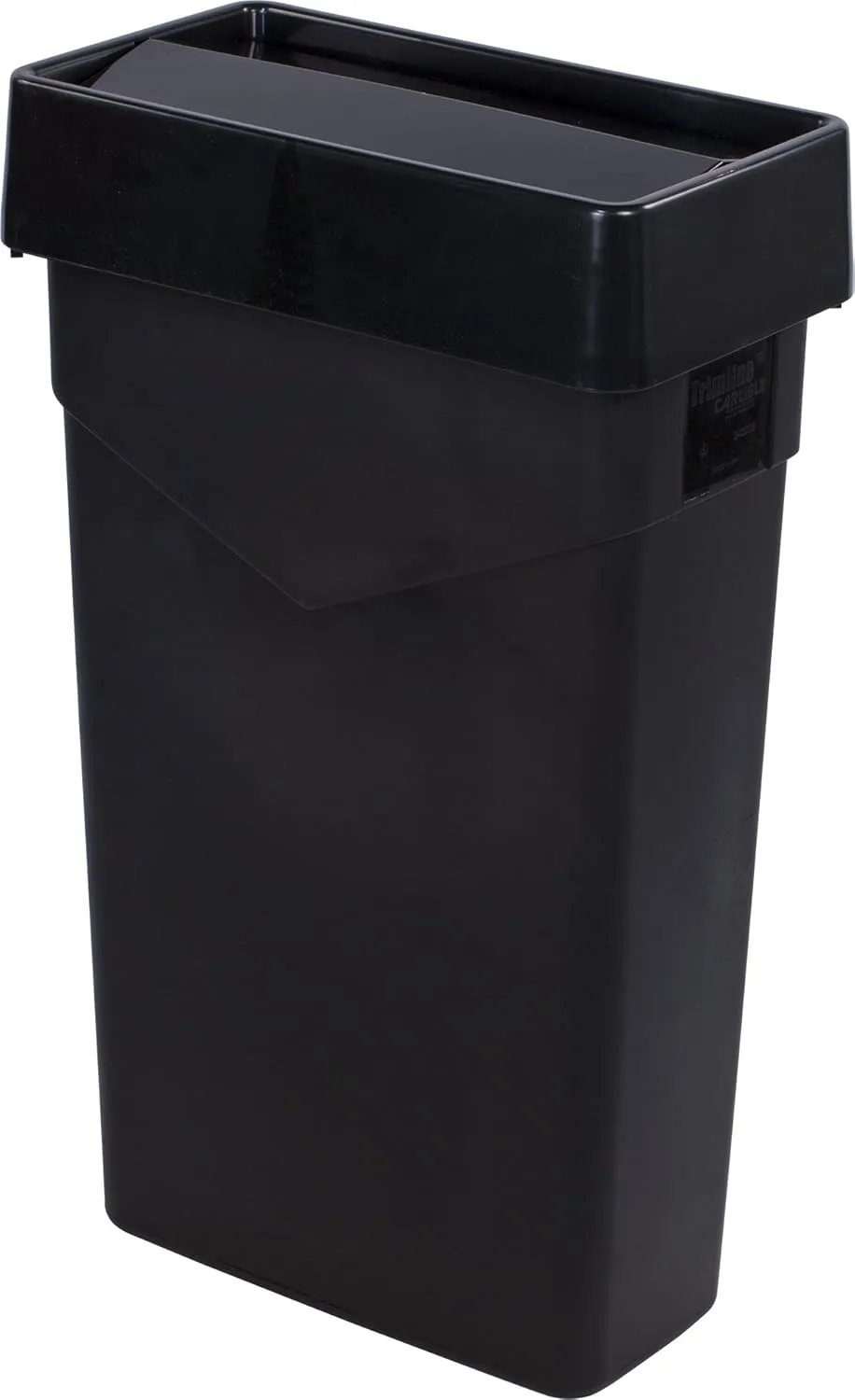 Carlisle FoodService Products 34202403 TrimLine Plastic Swing Top Lid, 20.19" x 11.56" x 4-1/2", 15-23 gal, Black Black Swing