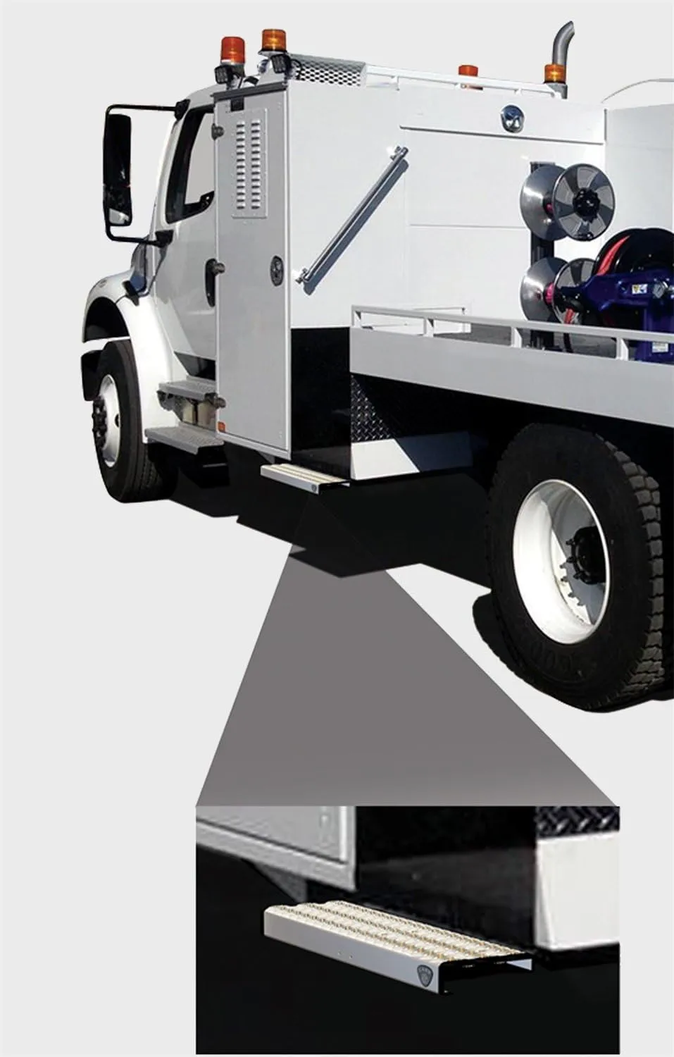Carr's With Grip Strut 24" step hands free - Blk Pwdr Coat/Galvanized - Single 501020