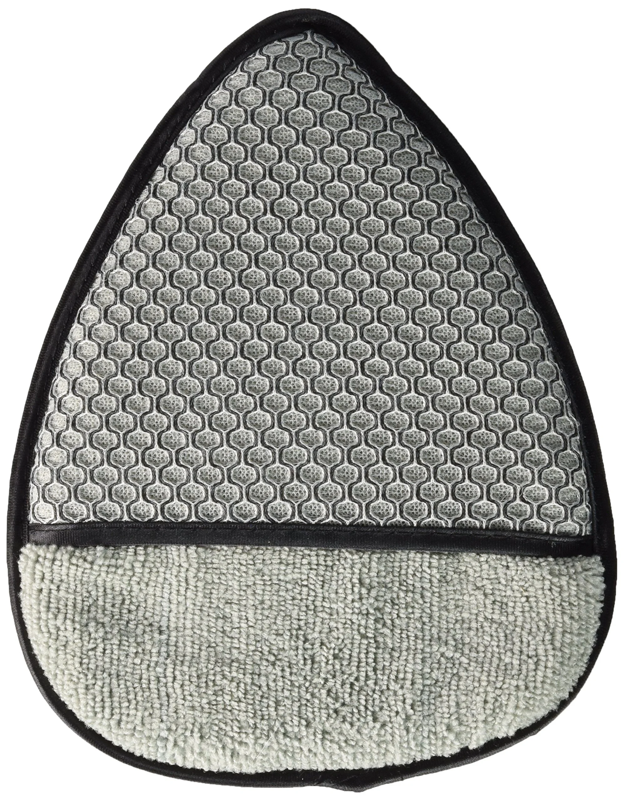 Carrand 2-in-1 Microfiber Wheel Detailer Wash Mitt, 8 x 6 inches, Grey