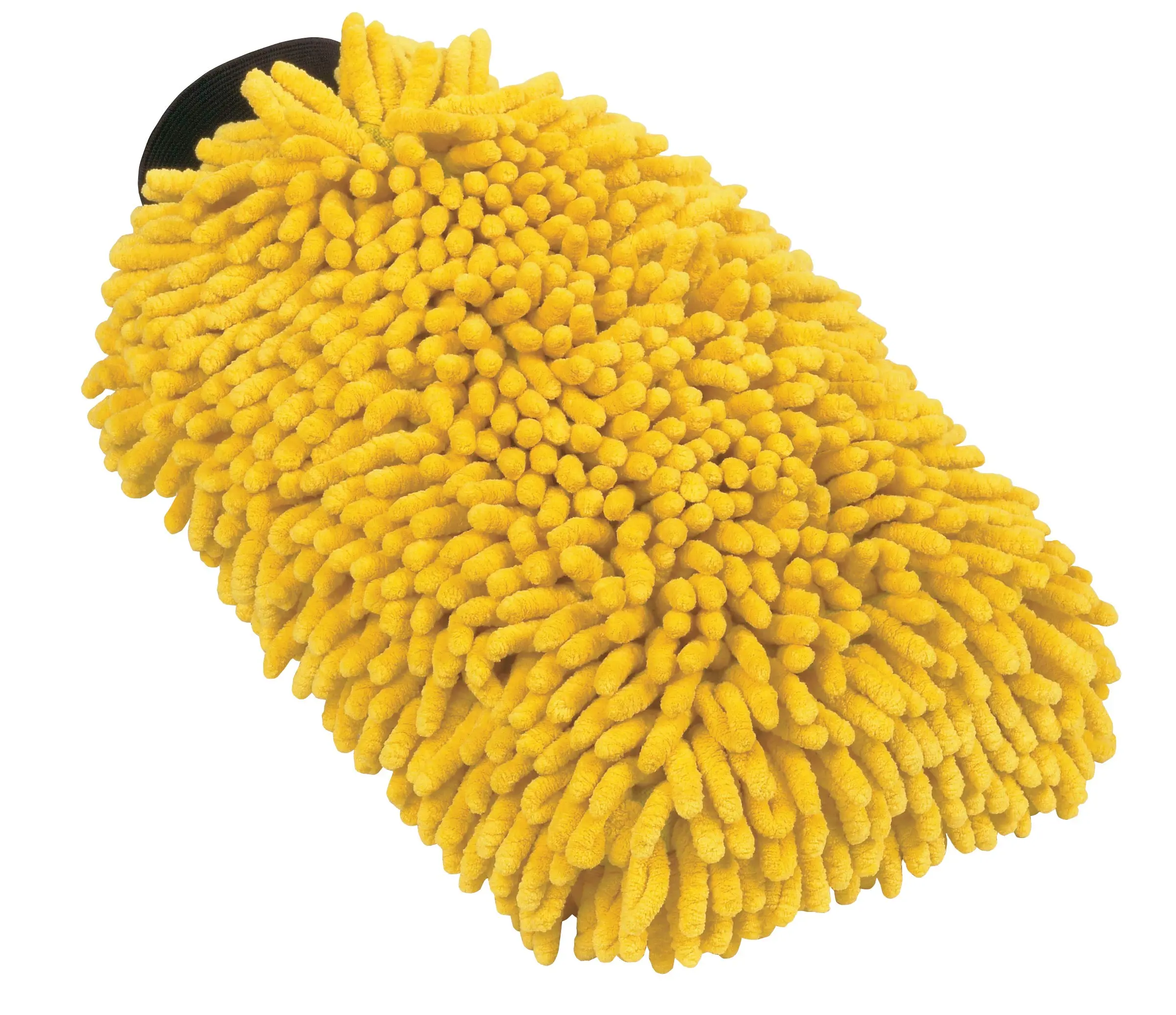 Carrand 40309 Long Chenille Microfiber Car Wash Mitt, Yellow