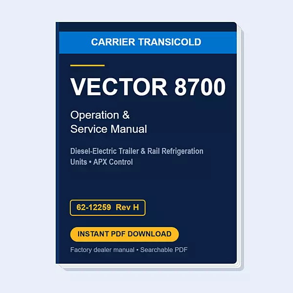 Carrier Vector 8700 Operation & Service Manual 62-12259 Rev H (PDF Download)