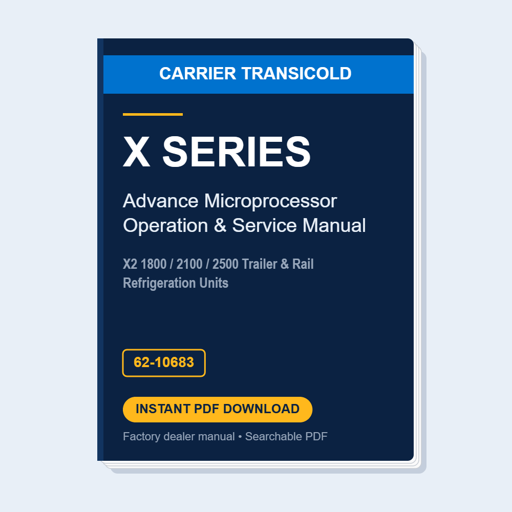 Carrier X Series Advance Microprocessor Operation & Service Manual 62-10683 (PDF Download)