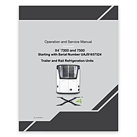 Carrier X4 7300 and 7500 Operation and Service Manual 62-12169 PDF download