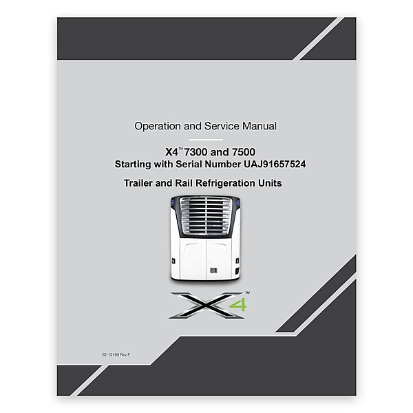 Carrier X4 7300 and 7500 Operation and Service Manual 62-12169 PDF download