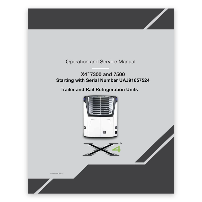 Carrier X4 7300 and 7500 Operation and Service Manual 62-12169 PDF download