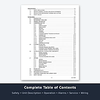 Carrier X4 7300 7500 service manual table of contents