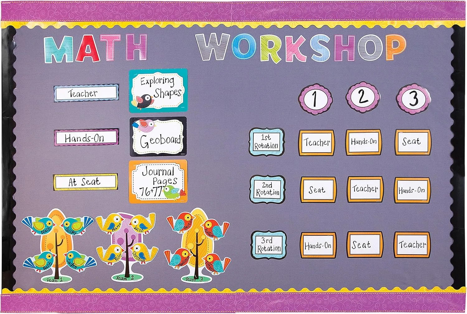 Carson Dellosa 36-Piece Chalkboard Frames Cutouts, Colorful Cardstock Labels for Name Tags, Bulletin Board, School Supplies