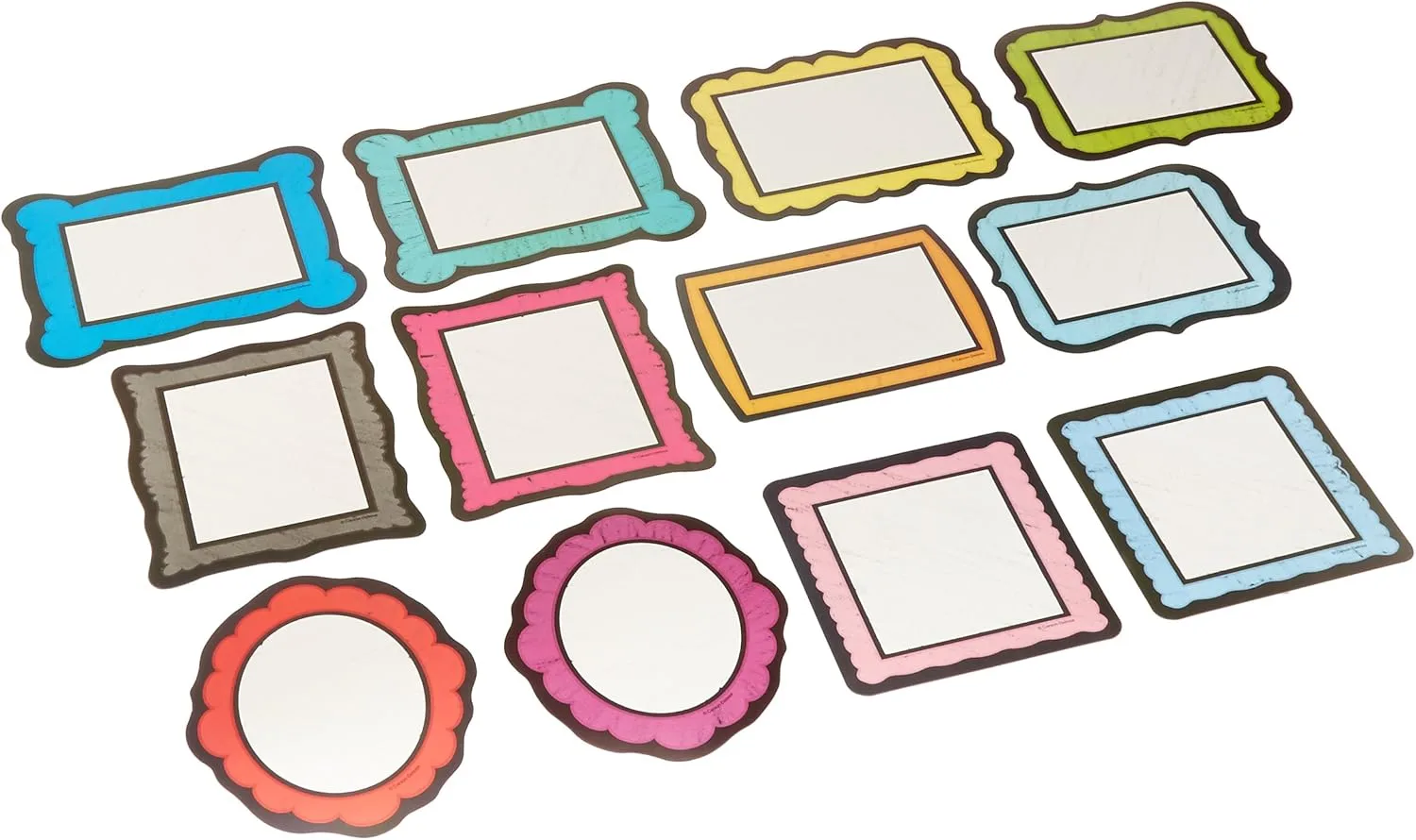 Carson Dellosa 36-Piece Chalkboard Frames Cutouts, Colorful Cardstock Labels for Name Tags, Bulletin Board, School Supplies
