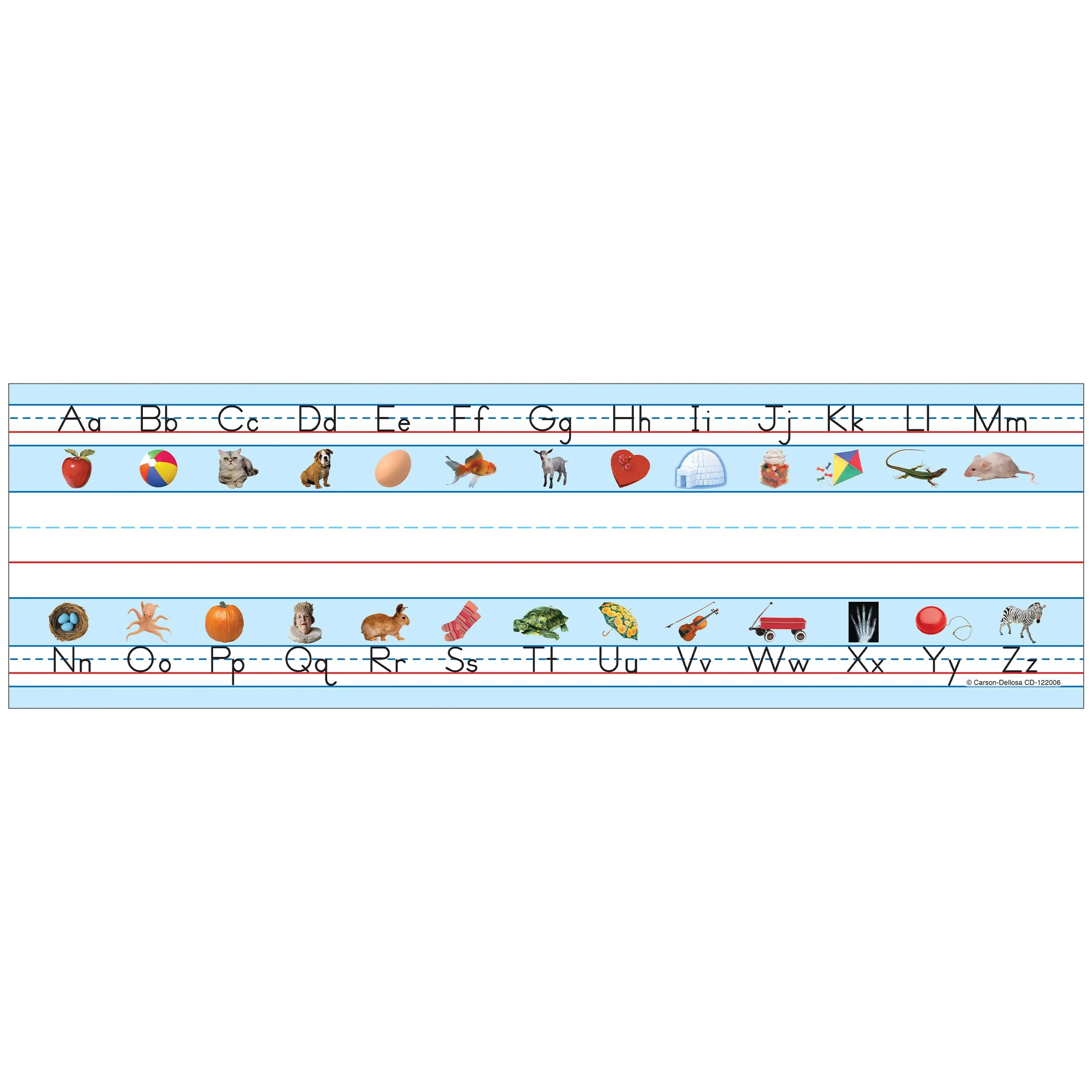 Carson Dellosa 36PC Alphabet Name Plate for Desk, ABC Nametags With Sight Words Illustrations for Letter Recognition