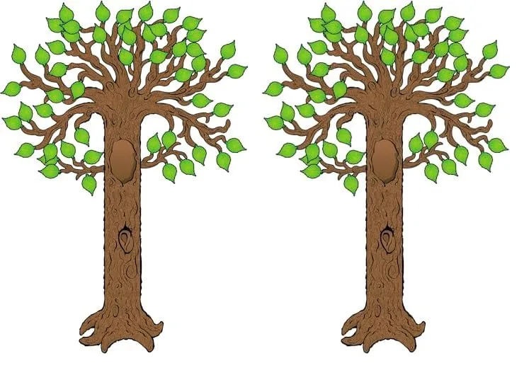Carson Dellosa 64 pc Tree Bulletin Board Set, Tree Wall Decor and Leaf Cutouts for Classroom Decor