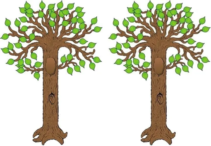 Carson Dellosa 64 pc Tree Bulletin Board Set, Tree Wall Decor and Leaf Cutouts for Classroom Decor