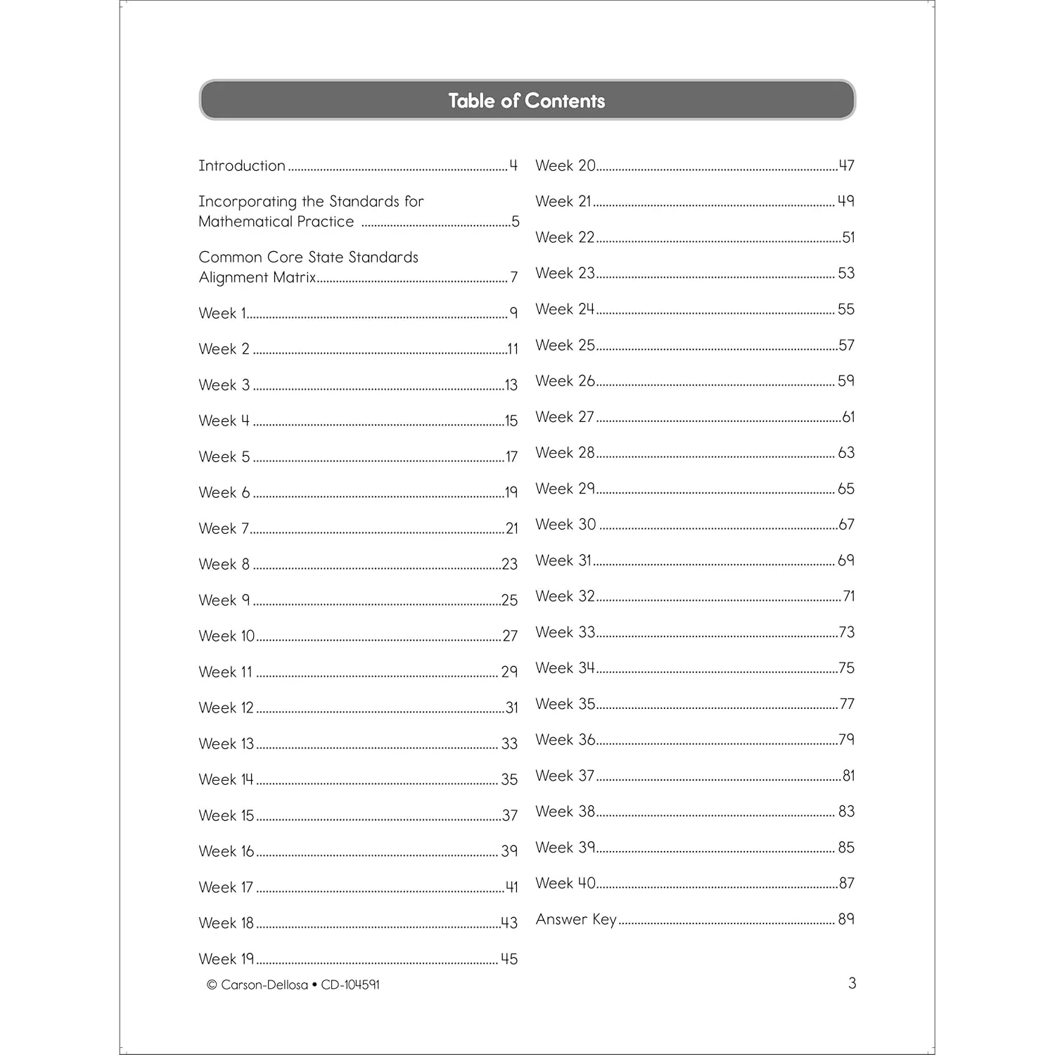 Carson Dellosa Common Core Math 4 Today Second Grade Workbook, Telling Time, Fractions, Addition, Subtraction