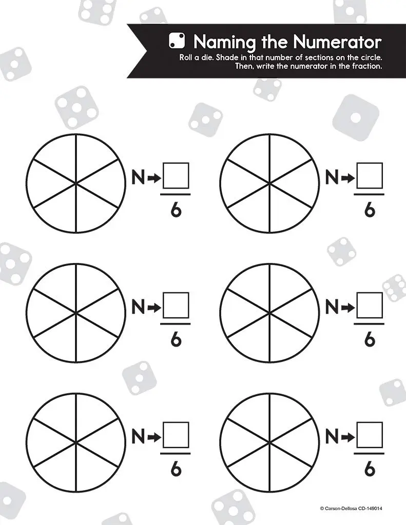 Carson Dellosa Train Your Brain: Fractions Classroom Activity Kit, Grade 2-4, Multi (111 pcs)
