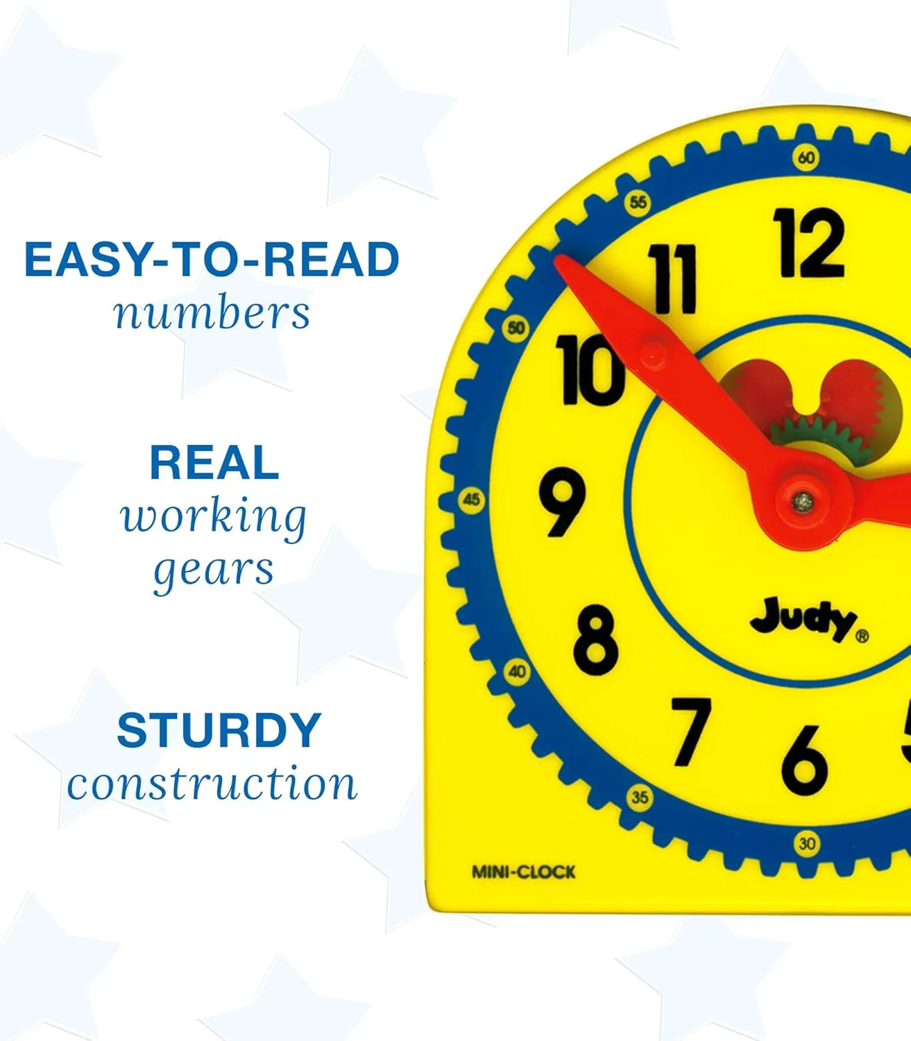 Judy Carson Dellosa 5" x 5" Mini Clock and My Own Little Clock Booklet with Telling Time Activities