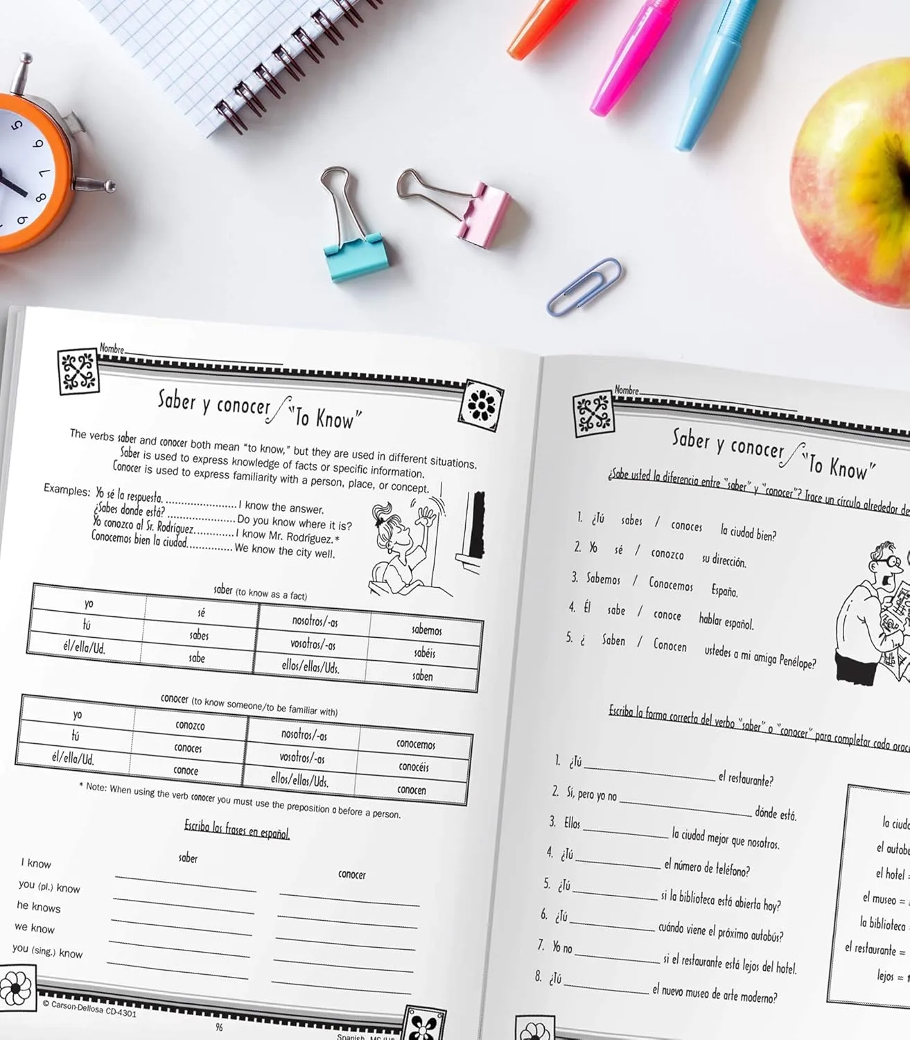 Carson Dellosa Skills for Success, Spanish Workbook for Middle School and High School Students