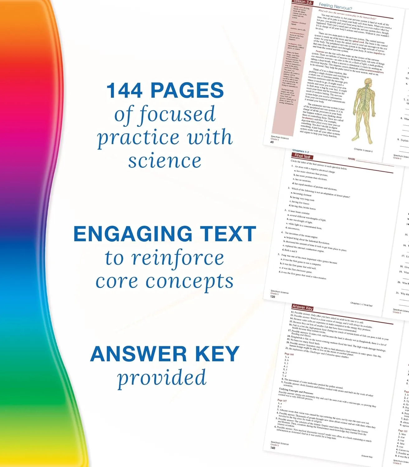 Spectrum 5th Grade Science Workbooks, Ages 10 to 11, 5th Grade Science, Research Safety Tips and Physical, Earth, Space