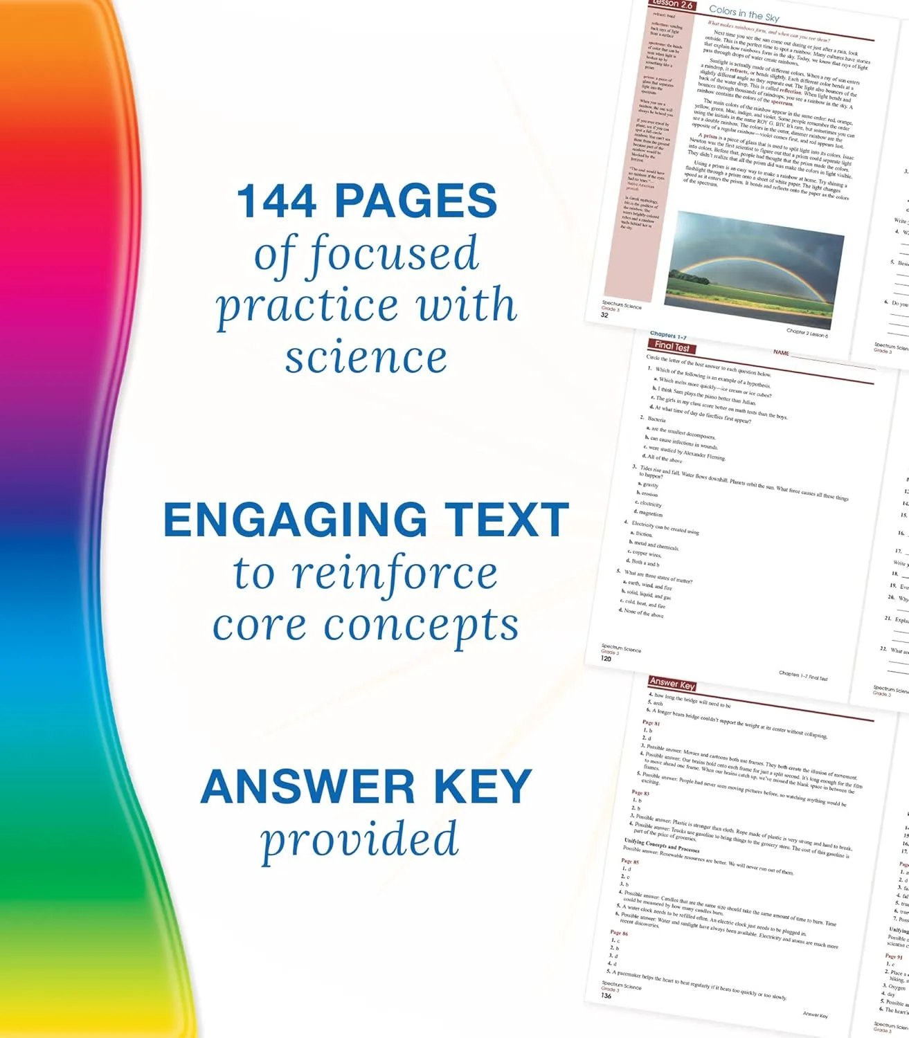 Spectrum 3rd Grade Science Workbooks, Ages 8 to 9, Grade 3 Science, Physical, Space, Earth, and Life Science