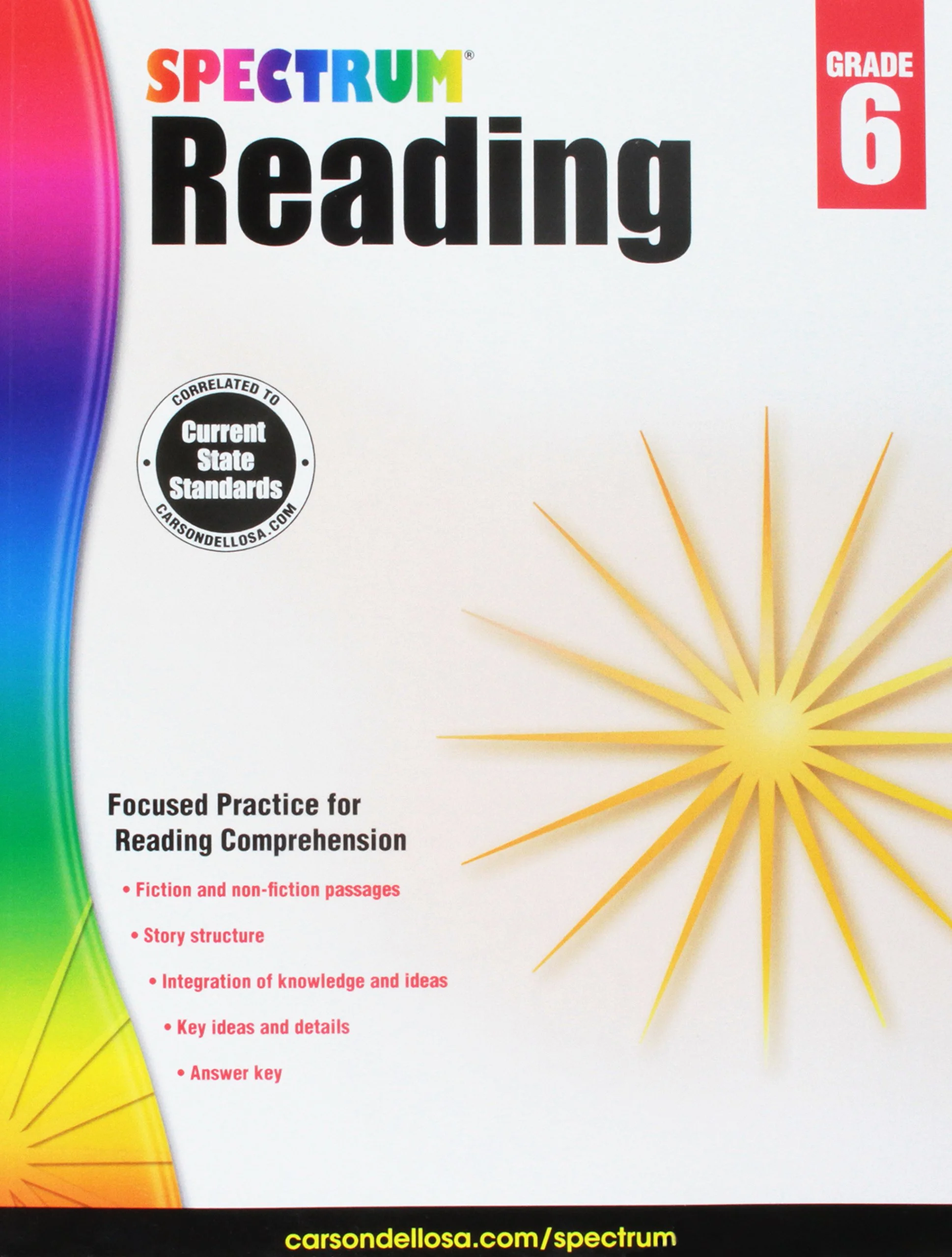 Carson-Dellosa Spectrum Reading Workbook, Grade 6